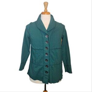 Neon Buddah Size L Jacket Coat Whimsy Artsy Bohemian Coastal Grandma